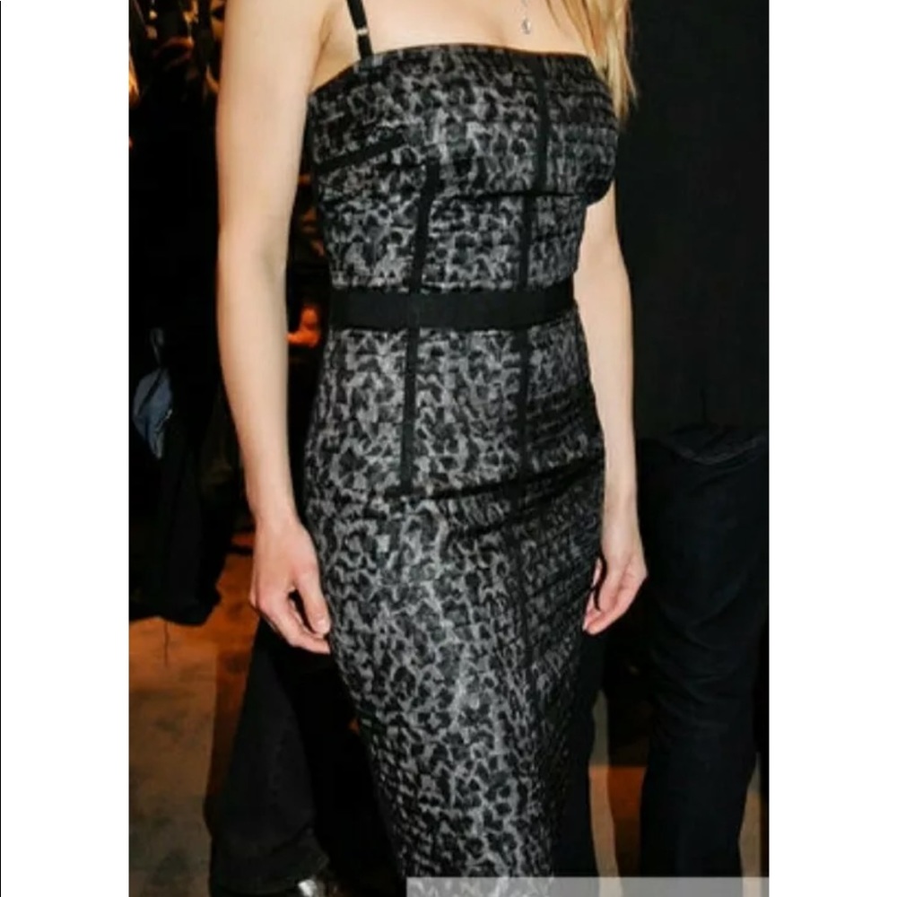 Black and silver leopard print D&G Dolce and Gabbana dress